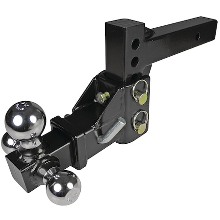 Seachoice Tri-Ball Adjust.Trailer Hitch Fits 1-7/8", 2", 2-5/16"Balls, 4.79"Drop 52291